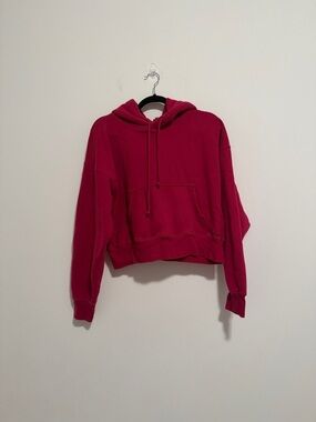 NWOT TNA Cropped Hoodie in Magenta